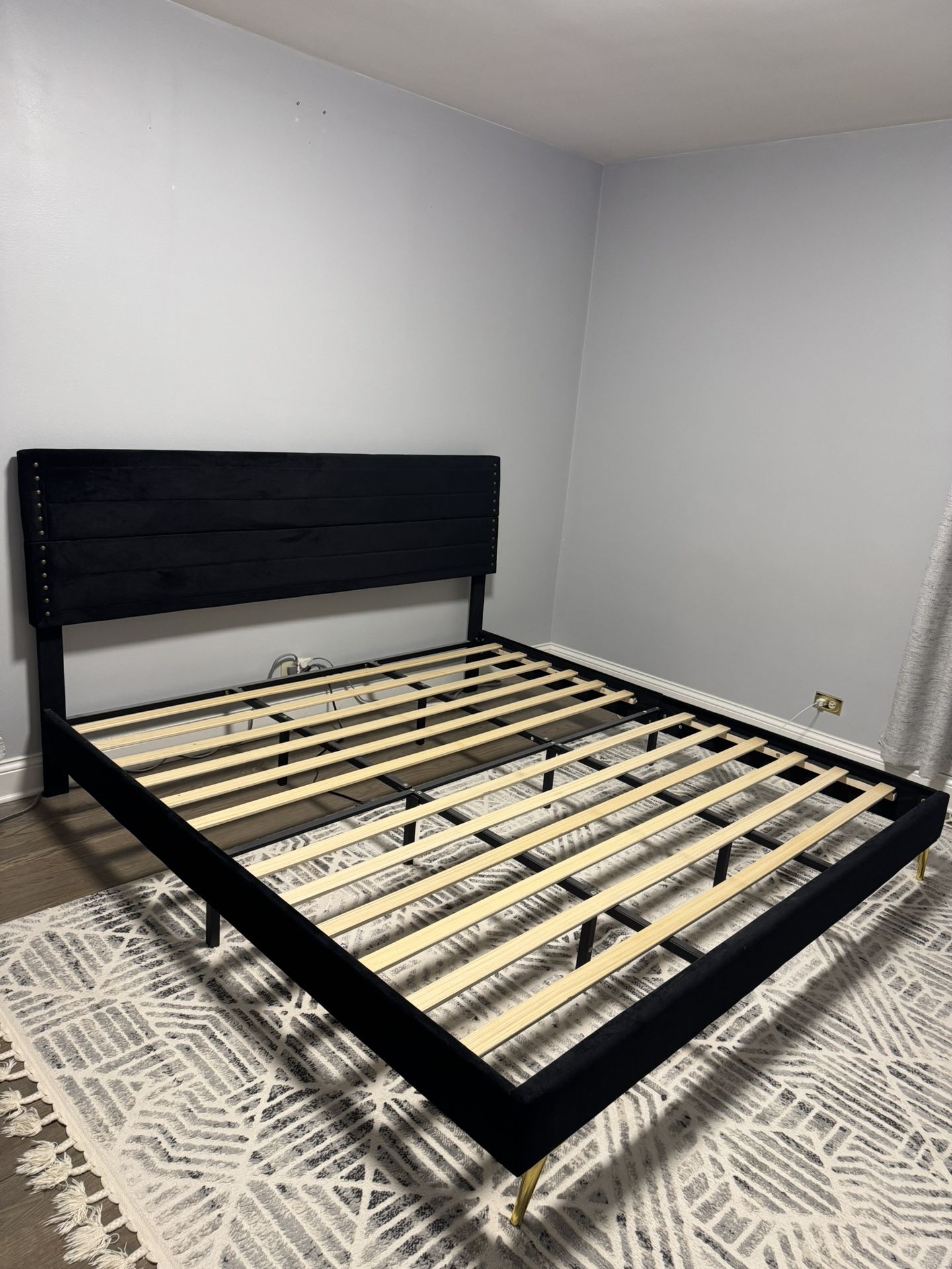 King size bed frame and headboard