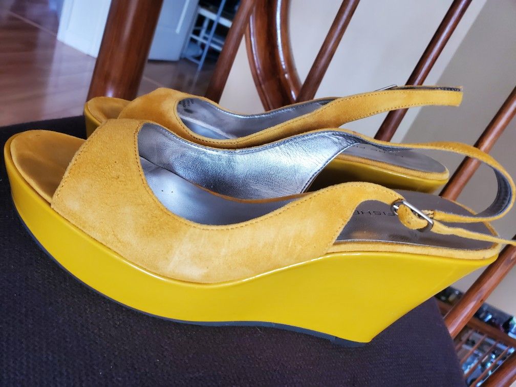 Suede Wedges Sz 6.5