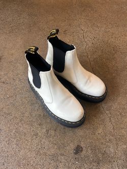 Dr. Martens White Chelsea Boots