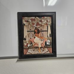 Doorway To Love African American Art Ethnic Art Black Wood Framed Picture Print

