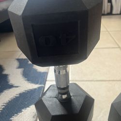 40 Lbs Dumbbells 