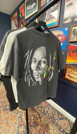 (L/XL) 22.5x29 Bob Marley Center Rasta T-Shirt