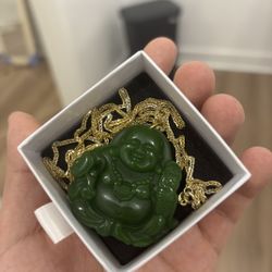 925 Sterling Silver Franco Chain With Buddha Pendant 