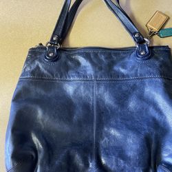 Coach Leather Blue Bag