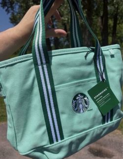 Starbucks Canvas Tote Bag Mint Green