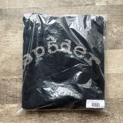 Sp5der VVS Rhinestone Hoodie Size M