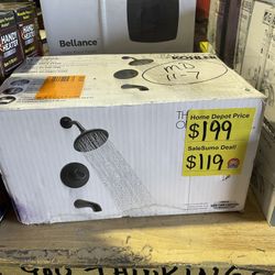 SaleSumo Matte black shower set