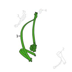 Seatl Belt Assembly Passenger Side Crosstrek 2015-2017