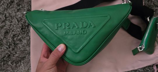 Prada Milano Triangle Leather Shoulder Bag