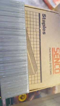 Two boxes of Senco straight type finish nails for sale 10 a box