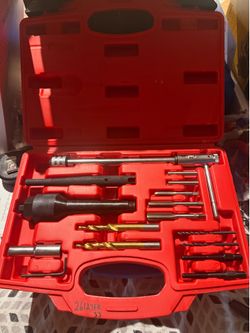 16PCS Glow Plug Removal Tool Kit Steel For diesel engines, removes broken 8mm and 10mm glow plugs, extractor set, carbon steel, storage case new in ca