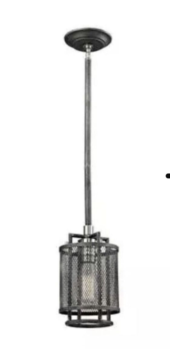 Home Decorators Collection 1- Light Black Outdoor Pendant