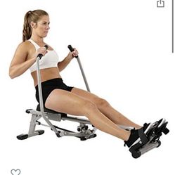 Sunny Health & Fitness SF-RW5639 Full Motion Rowing Machine Rower w/ 350 lb Weight Capacity and LCD Monitor