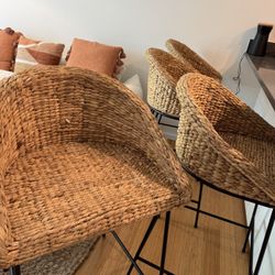 Rustic Bar Chairs - Set Of 4