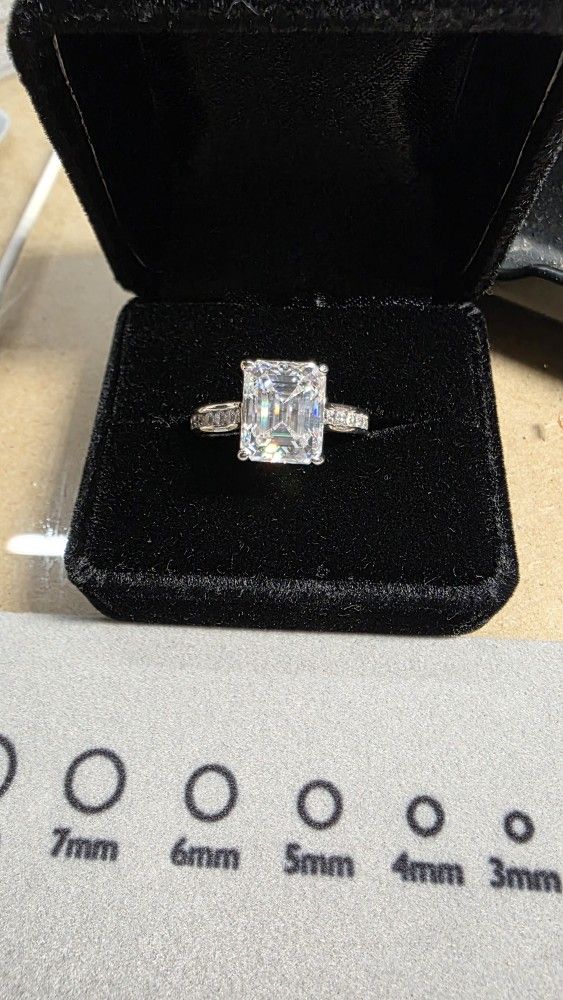 4ct Moissanite Wedding Ring Silver 925 Plated In White Gold