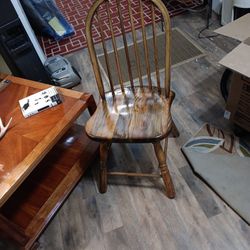 Vintage Windser Bow Back Wood Chair