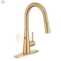 AIMADI Touchless Pull-Down Kitchen Faucet Brushed Gold