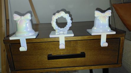 Iridescent Christmas Stocking Holders