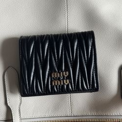 Miu Miu Small matelassé nappa leather wallet
