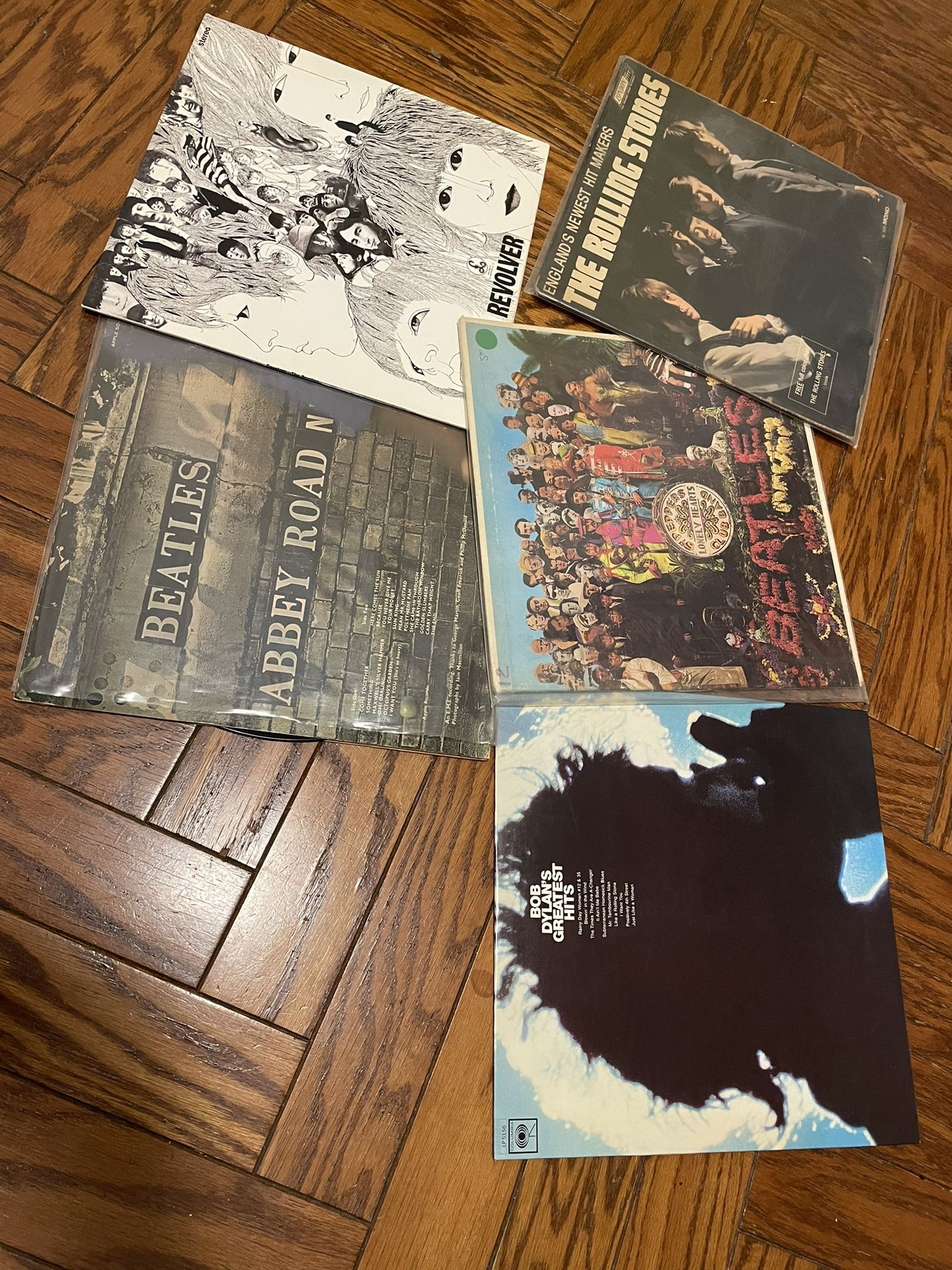 Beatles, Bob Dylan, And rolling Stones Records