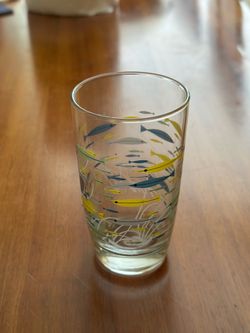 Fishs Eddy Charley Harper + Todd Oldham “School of Fish” Glasses – Set of 4, NEW