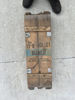 Vintage Military Ammunition Crate Dated July 1954