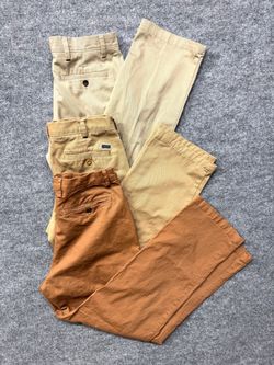 Three Pants Izod Docker Gap Mens SZ 32x32 Pleated Dress Designer Bottoms