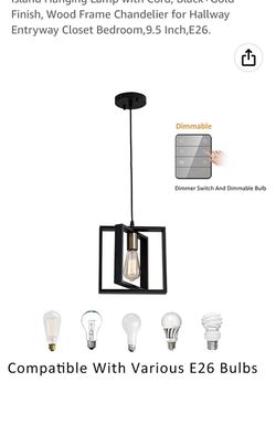 Farmhouse Small Pendent Light- Kitchen Island Pendant-Matt Black