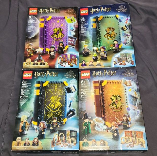 LOT OF 4* NEW Lego Harry Potter Hogwarts Moment Books 76382 76383 76396  76397