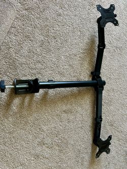 MOUNTUP Dual Monitor Desk Mount, Max 32 Inch up to 17.6lbs, Fully Adjustable Dual Monitor Arm for 2 LCD Screens, Double Monitor Stand with C-Clamp and