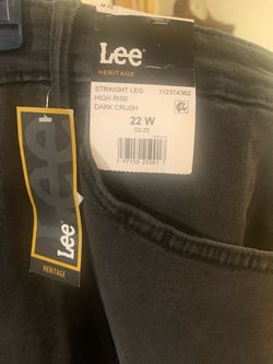 Lee Heritage Women’s 22W Straight Leg Jeans Dark Crush NWT