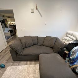 Restoration Cloud Couch With Ottoman 