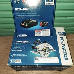 New Bosch 7 1/4” cordless Circular Saw with Hell-ion Battery & Charger