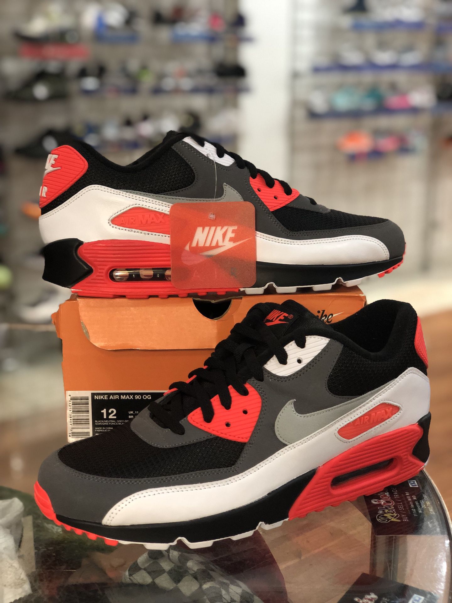 Reverse Infrared Air Max 90s size 12