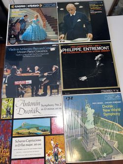 Vtg vinyl records mix lot Dvorák ORMANDY Ashkenazy Mozart 6 eyes