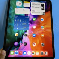 256GB Apple IPad Pro 12.9” 4th Generation (2020 Model/ Face ID/Liquid Retina ) with Bluetooth keyboard & Accessories(Apple pencil supported)