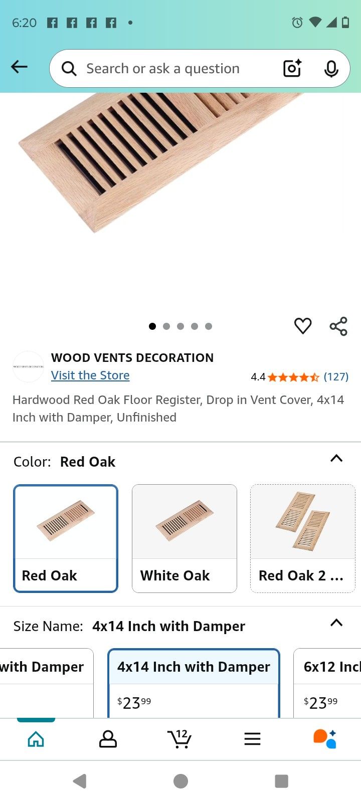 Wooden Vent Cover