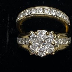 Lady’s 14kt Gold Wedding Set W/diamonds