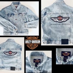 Vintage  Harley Davidson  Denim Jacket Women’s 