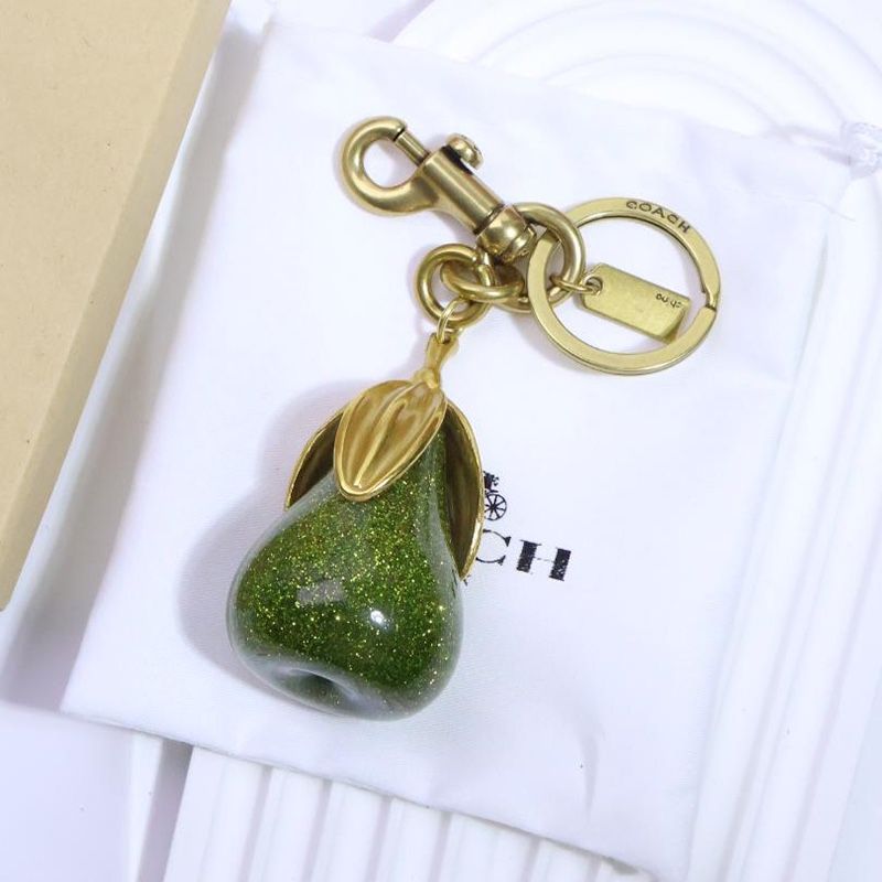 Coach Crystal Pear Keychain Green 