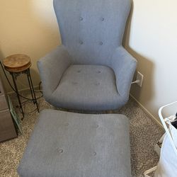 Accent Chair With Foot Stool