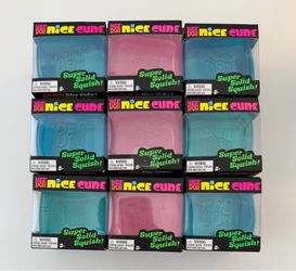 LOT of 9 - NeeDoh Nice Cube 2.25" Blue Pink Ice Squeeze Squishy Fidget Toy Viral