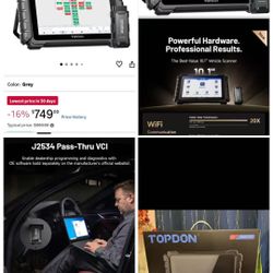 TOPDON ONE Professional Bidirectional OBD2 Scanner with J2534, ECU Coding & 50+ Service Functions  Complete Professional Diagnostic Platform TOPDON ON