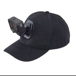 GoPro Action Camera Black Hat Cap w/ Mount 