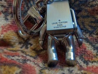 LOUIS VUITTON MP2213 logo Spaceman Astronaut Key Holder Bag Charm Metal  Silver