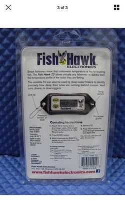 Fishing temp and depth