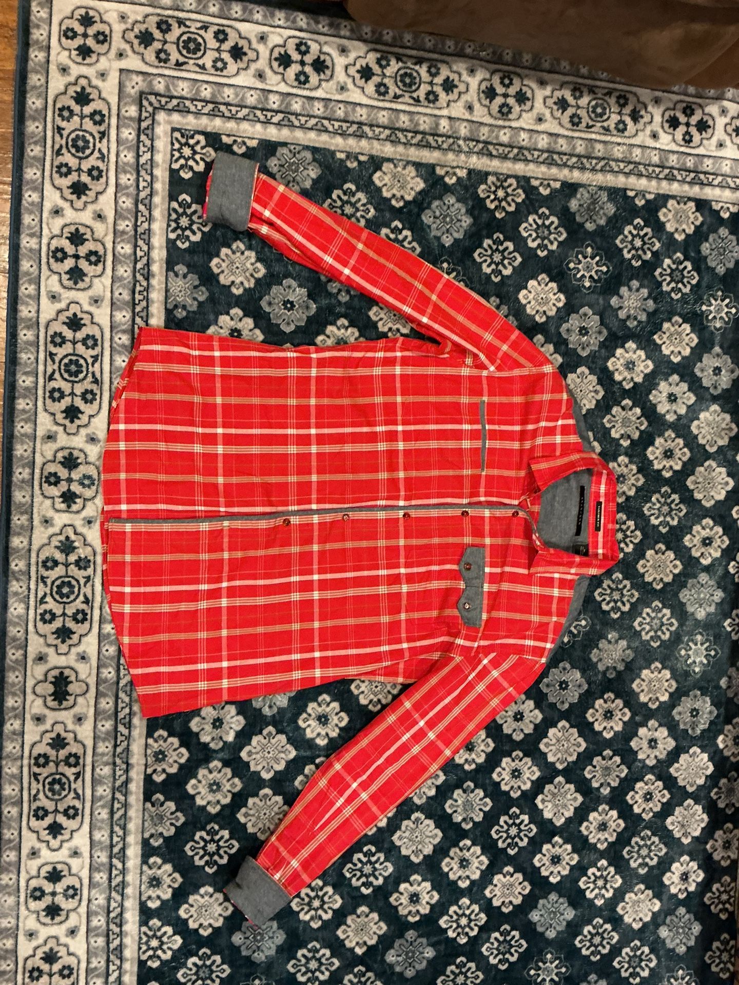 Sean John Button Up Log Sleeve Shirt