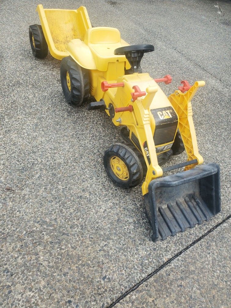 Kids Toy Cat Tractor With Trailer