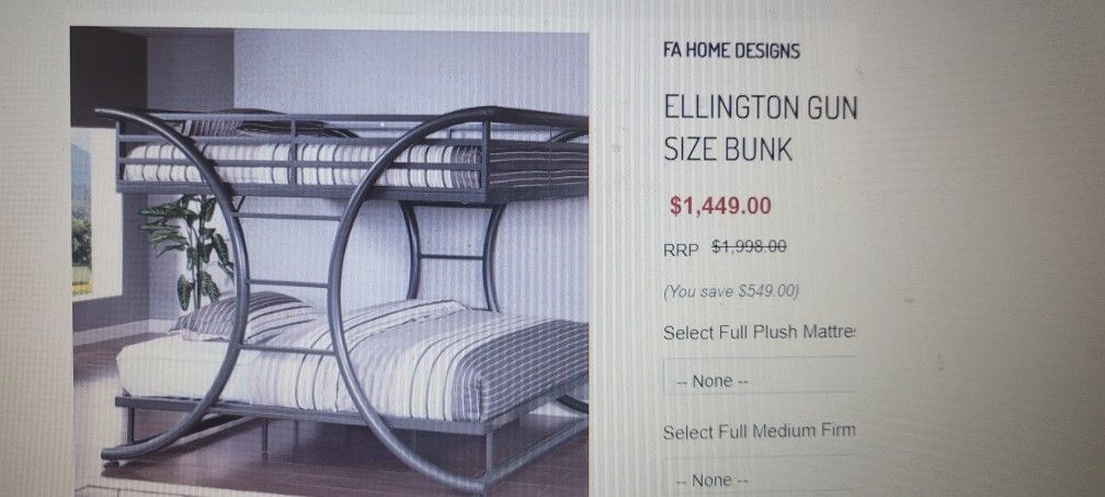 Full Over Full Bunk Bed Litera Matrimonial
