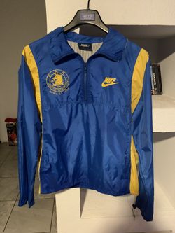 NIKE Boston Marathon Nylon Jacket Not For Sale Blue x Yellow 1986 Made in USA